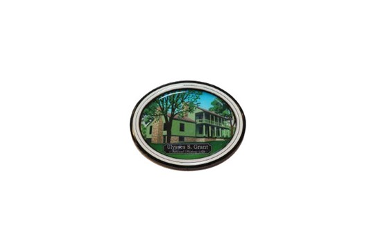 White Haven Oval Wooden Epoxy Magnet 27436